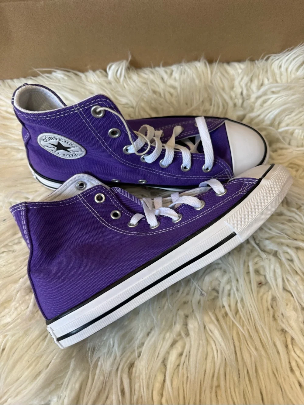 Converse Purple Low Top Canvas Sneakers